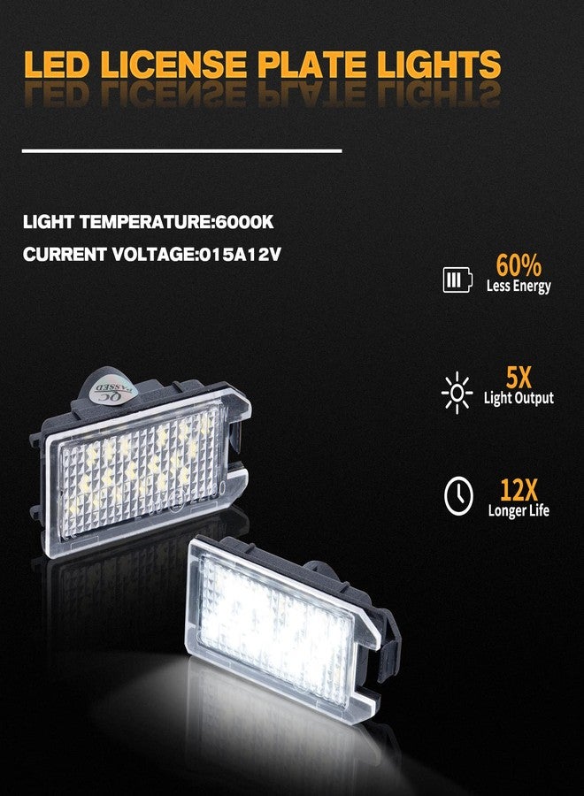 Gempro مصباح لوحة ترخيص LED من Gempro لسيارات فيات 500، دودج فايبر، جيب جراند شيروكي، كومباس، باتريوت، مجموعة مصباح لوحة الترخيص الخلفي (قطعتان) - Image 2